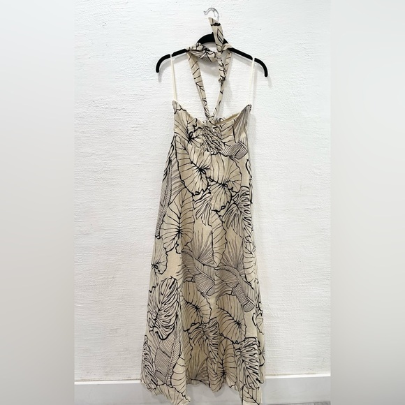 Dissh Malta Palm Linen Halter Maxi Dress - Picture 5 of 6